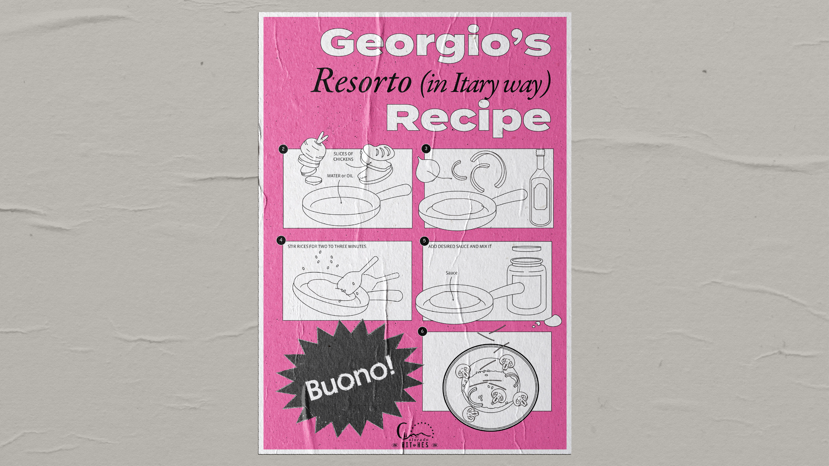 Giorgio's Resorto 레시피 포스터 디자인