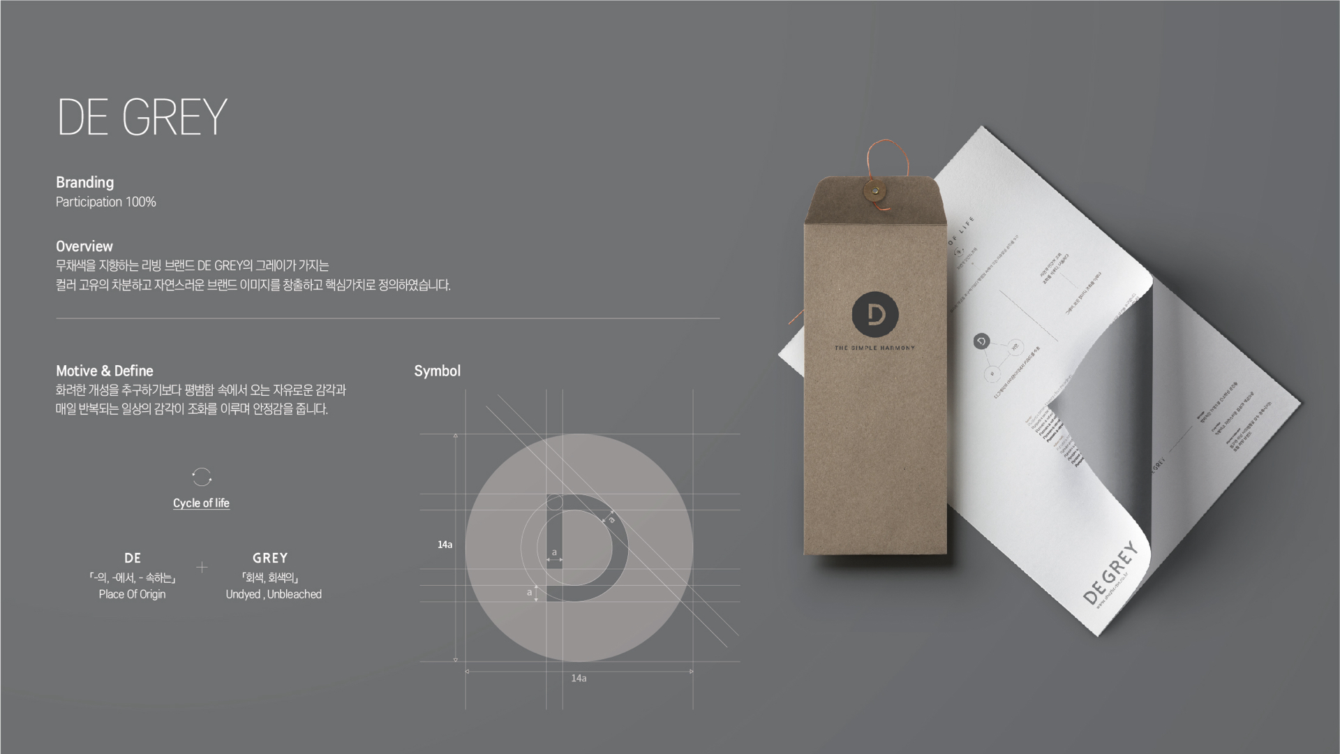 DE GREY 브랜드 디자인