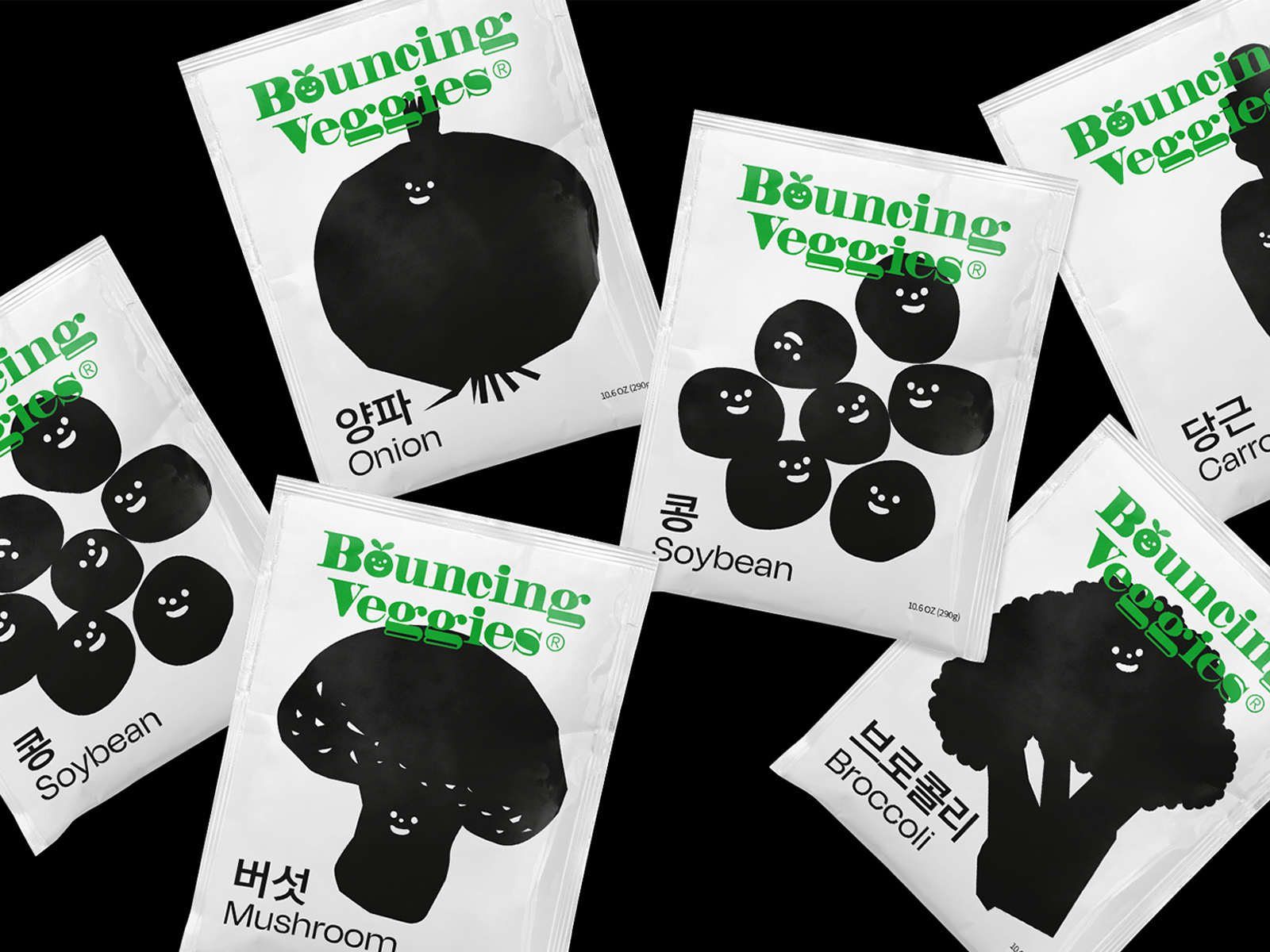 Bouncing Veggies 브랜드 아이덴티티 디자인