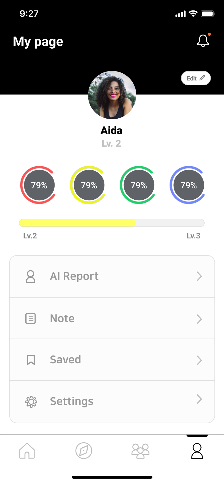 AI 학습 플랫폼 앱 UI/UX 디자인