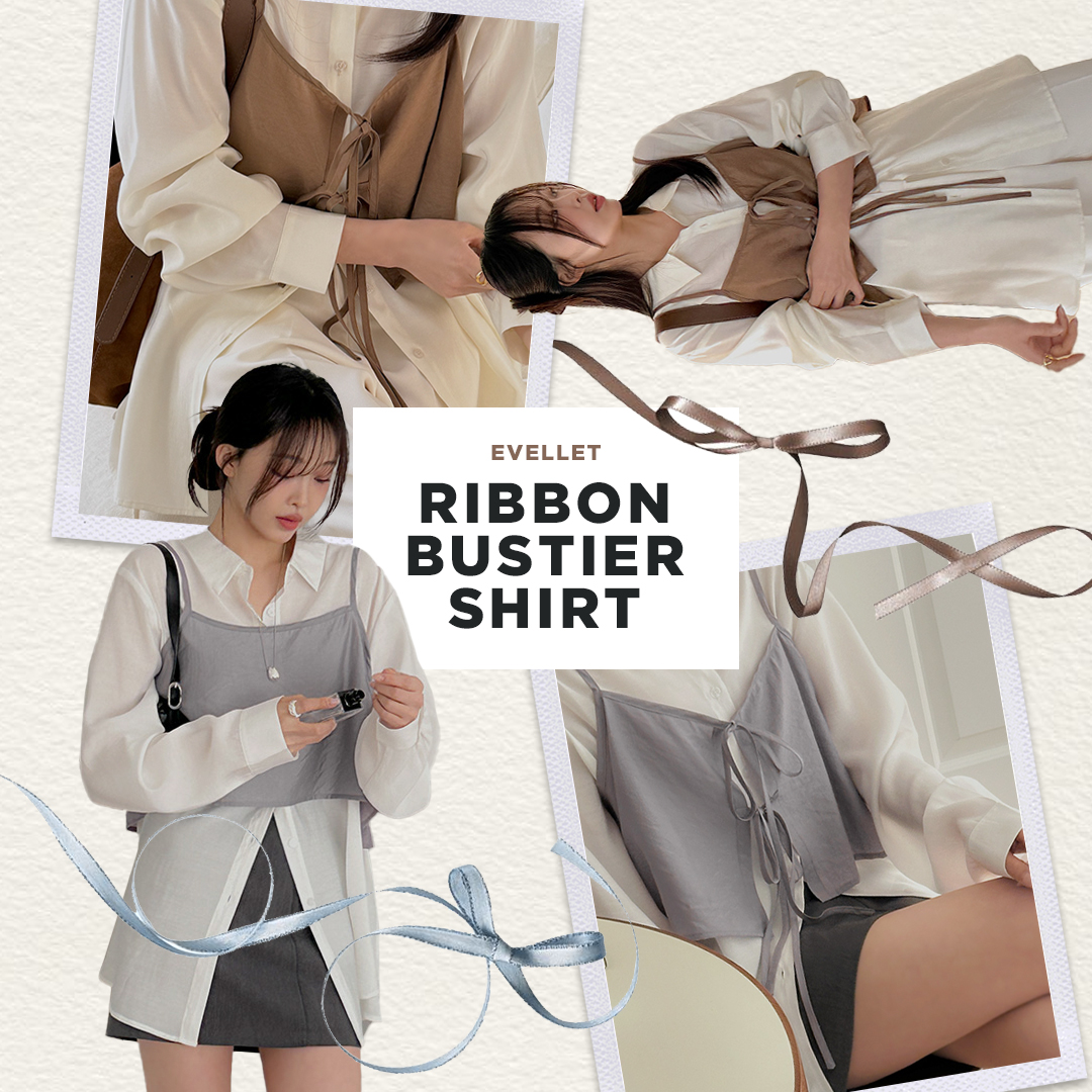 이브엘렛 리본 뷔스티에 셔츠 상세페이지 디자인