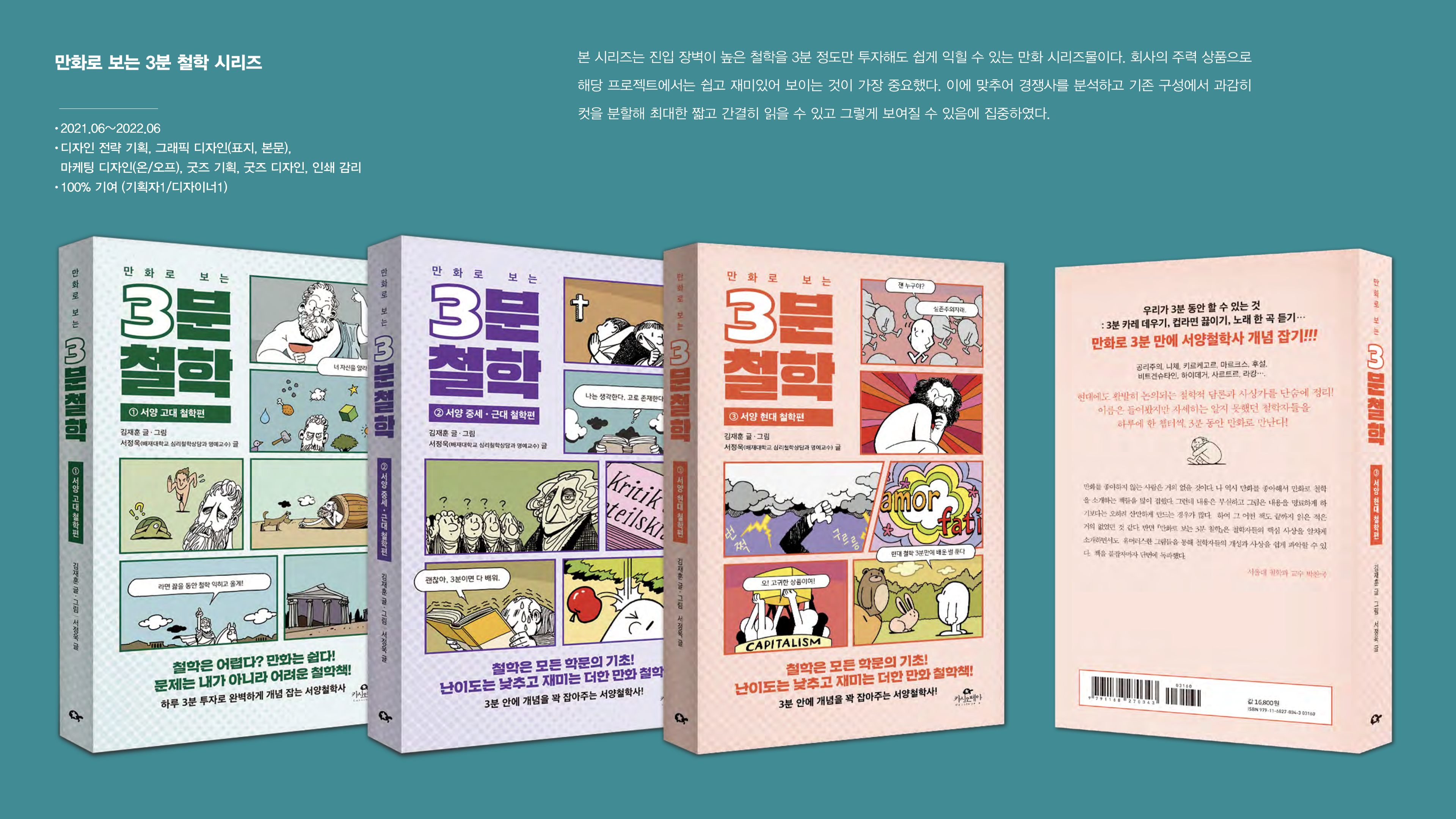 만화로 보는 3분 철학 시리즈 북 디자인 및 패키징